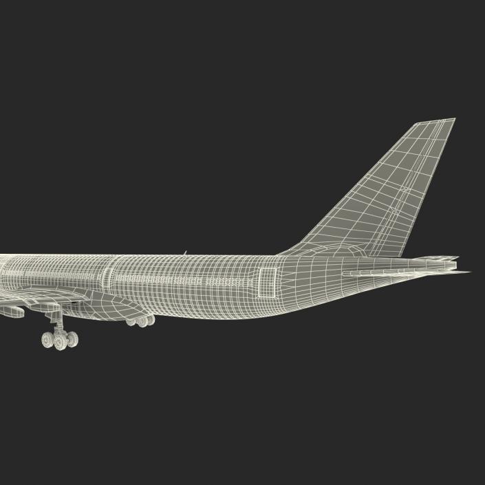 3D model Jet Airliner Airbus A330-300 Lufthansa Rigged