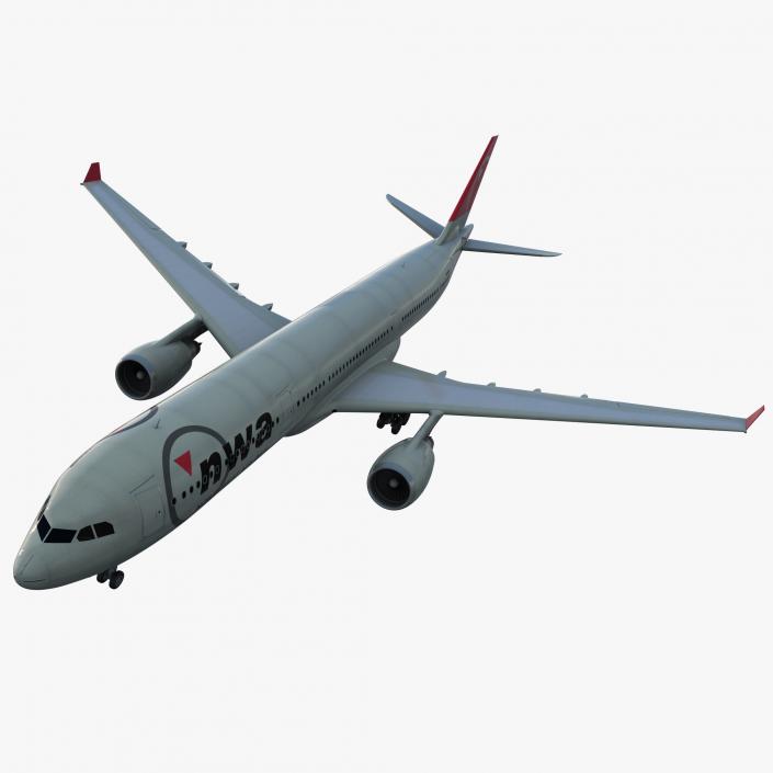 Jet Airliner Airbus A330-300 Northwest Airlines 3D