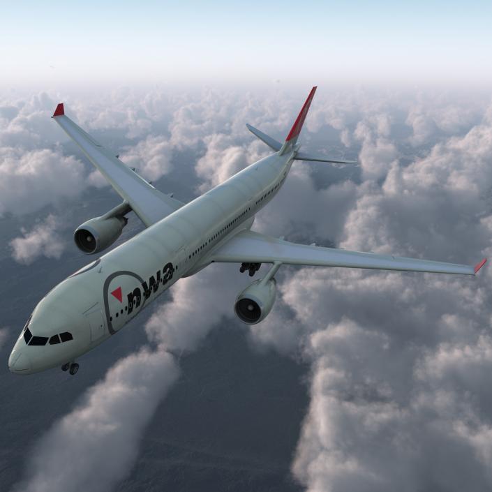 Jet Airliner Airbus A330-300 Northwest Airlines 3D