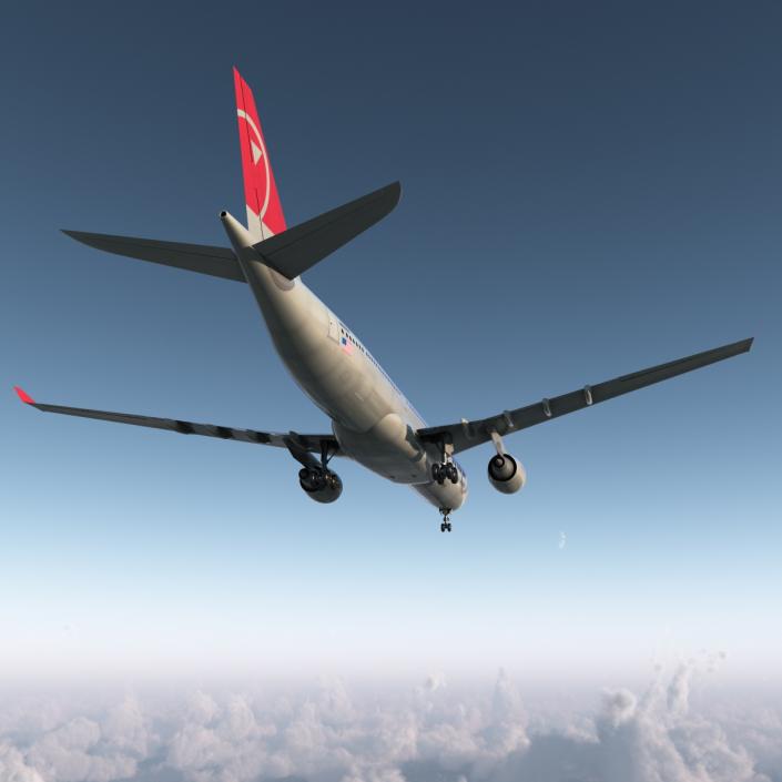 Jet Airliner Airbus A330-300 Northwest Airlines 3D