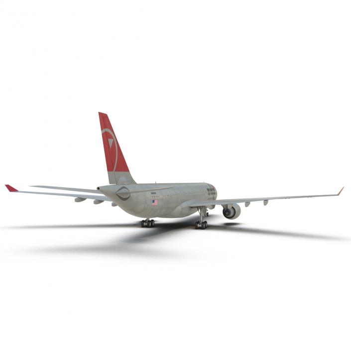 Jet Airliner Airbus A330-300 Northwest Airlines 3D