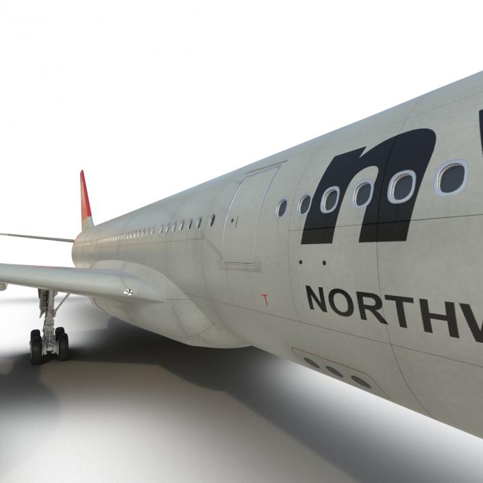 Jet Airliner Airbus A330-300 Northwest Airlines 3D