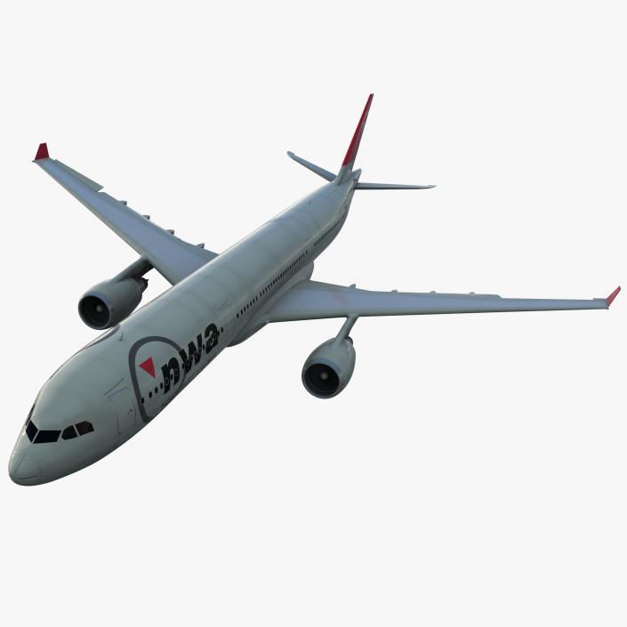 Jet Airliner Airbus A330-300 Northwest Airlines Rigged 3D model