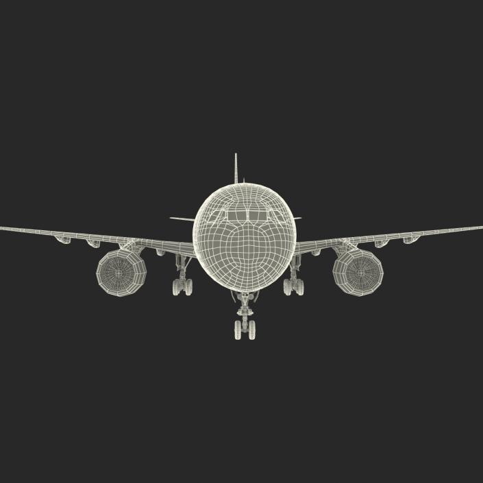 Jet Airliner Airbus A330-300 Northwest Airlines Rigged 3D model