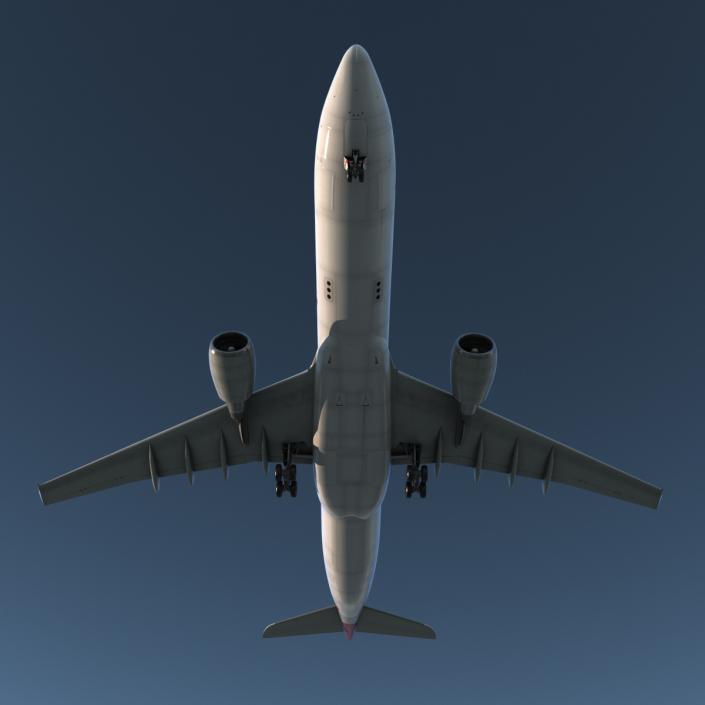 Jet Airliner Airbus A330-300 Qatar 3D model