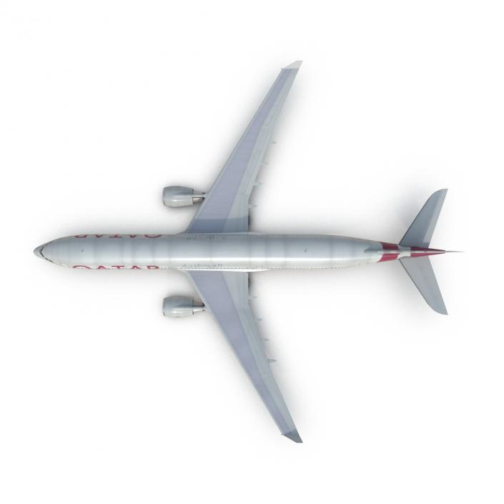 Jet Airliner Airbus A330-300 Qatar 3D model