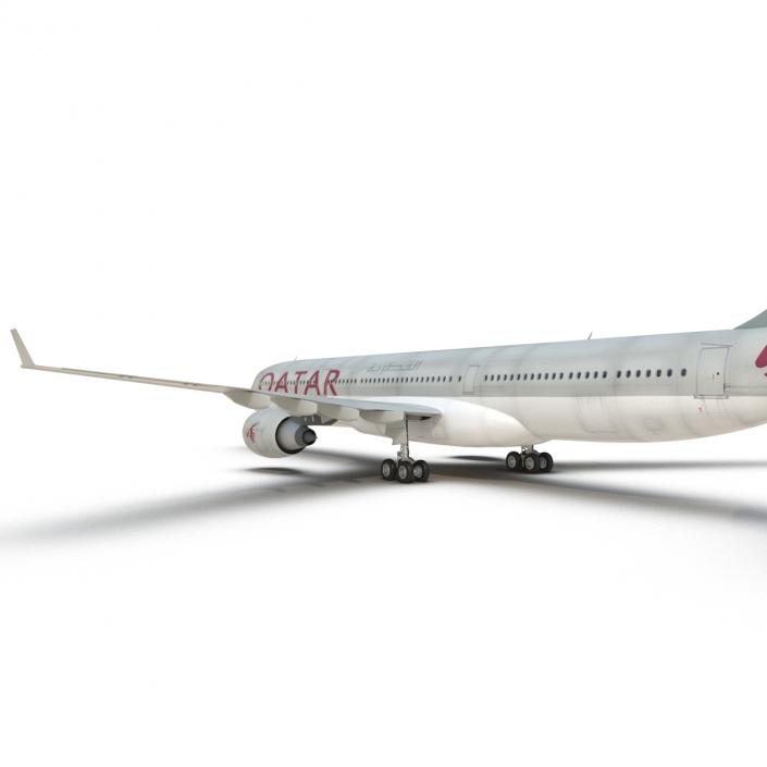 Jet Airliner Airbus A330-300 Qatar 3D model