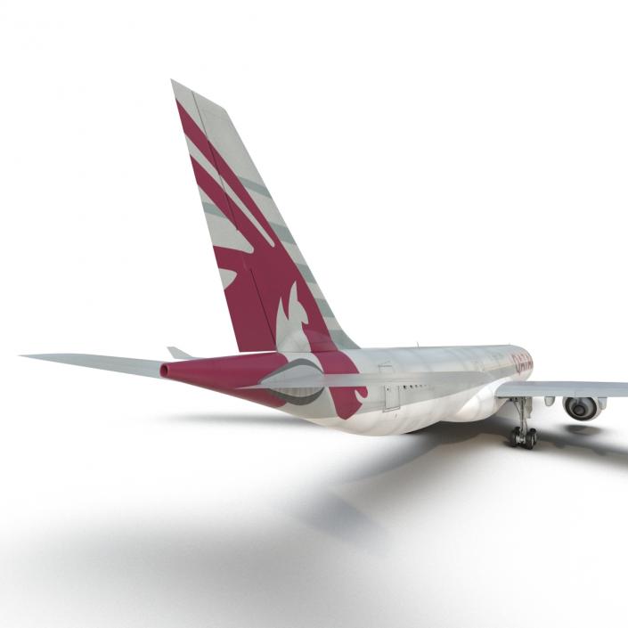 Jet Airliner Airbus A330-300 Qatar 3D model