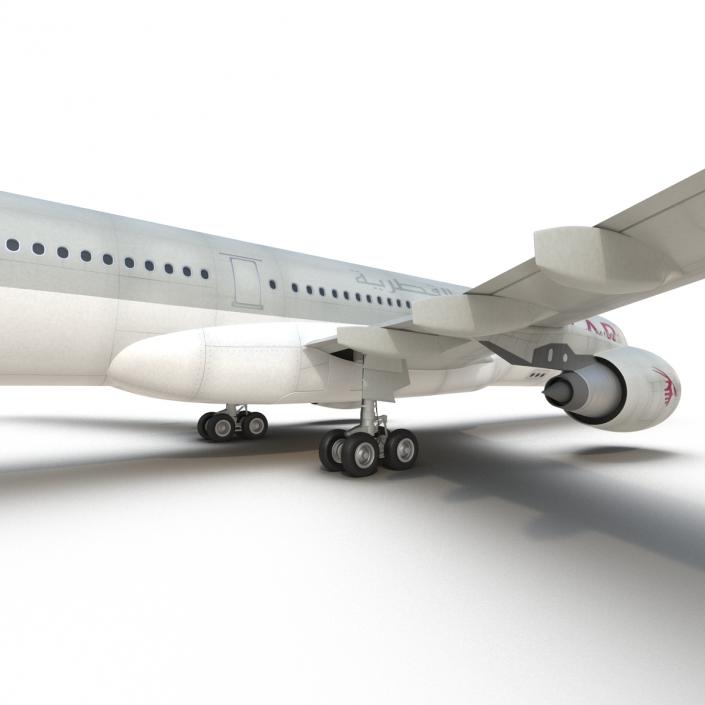 Jet Airliner Airbus A330-300 Qatar 3D model