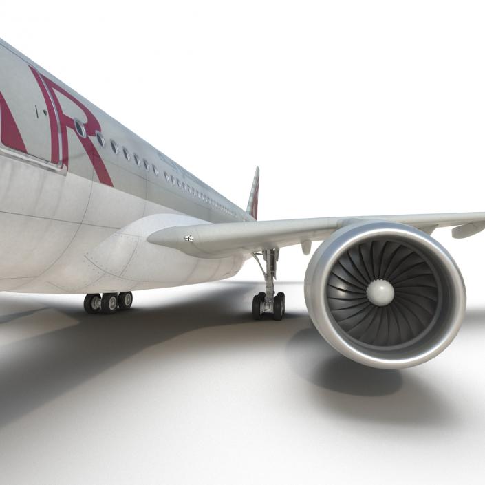 Jet Airliner Airbus A330-300 Qatar 3D model