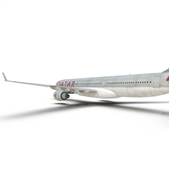 3D Jet Airliner Airbus A330-300 Qatar Rigged