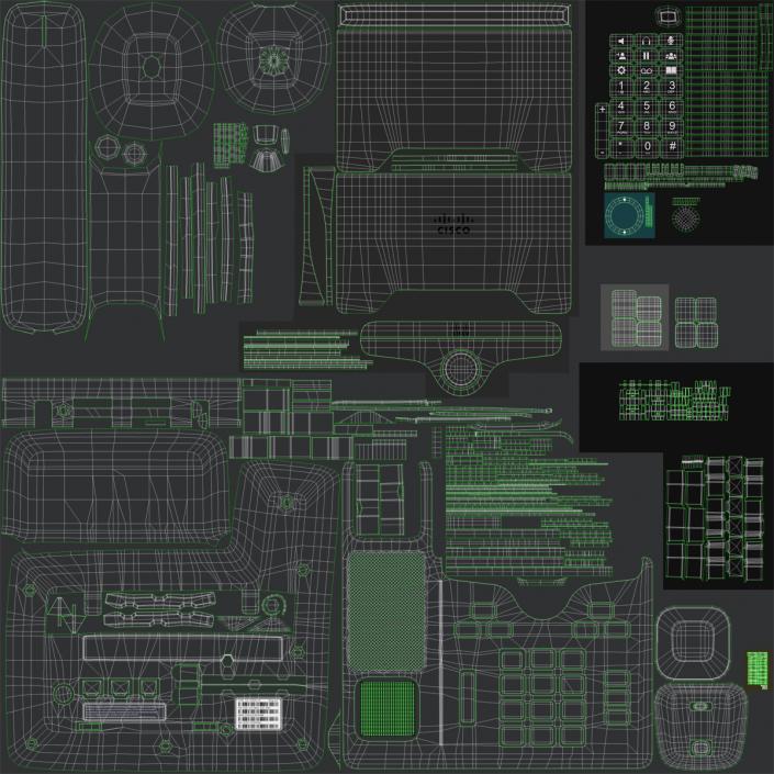 Cisco IP Phone 7841 3D model