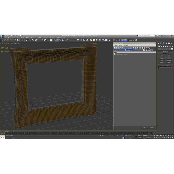 3D Baroque Picture Frame 2 model