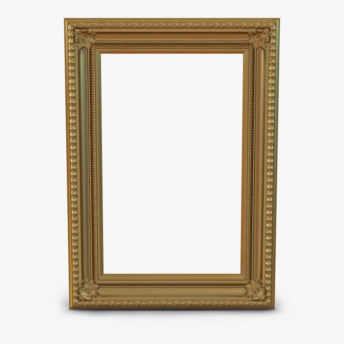 3D Baroque Picture Frame 5 model