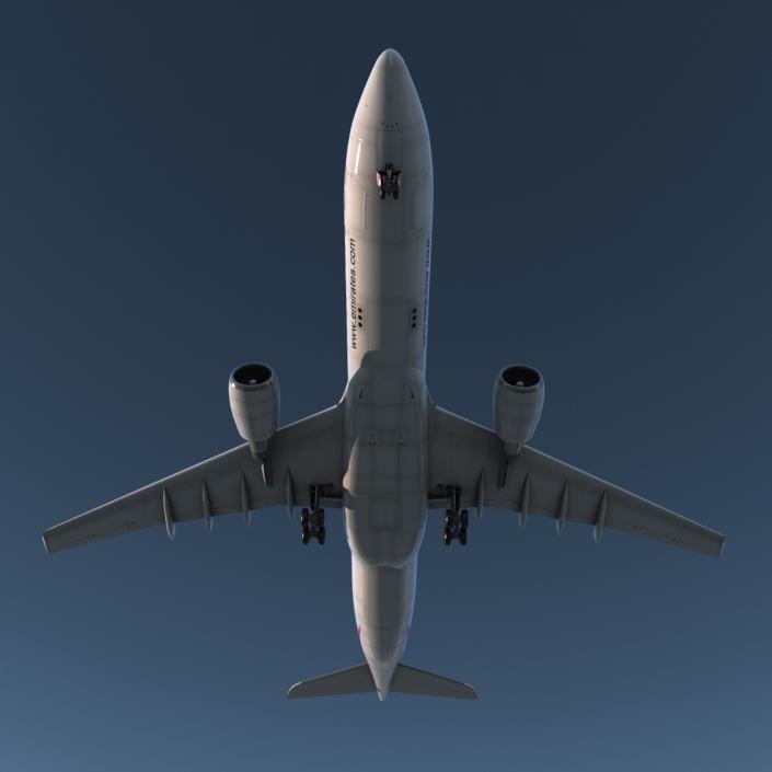 Jet Airliner Airbus A330-300 Emirates 3D