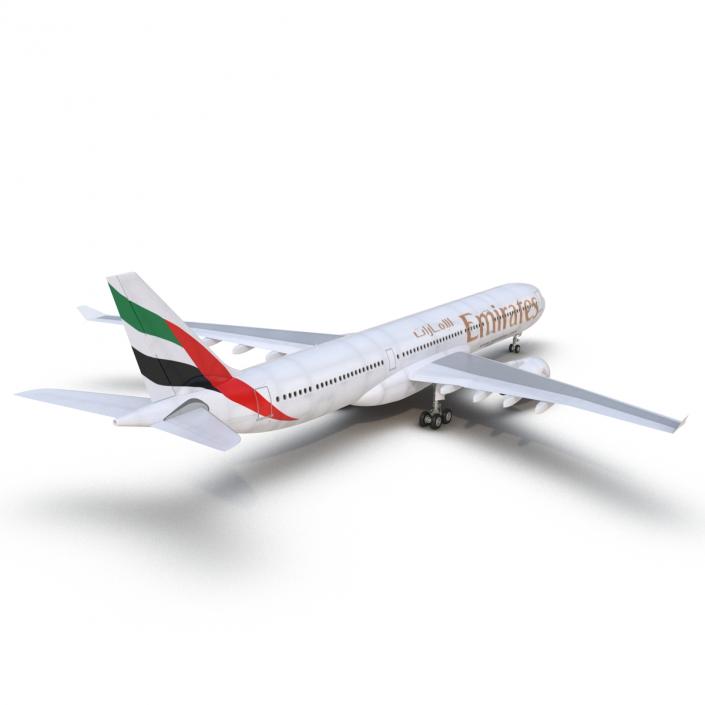 Jet Airliner Airbus A330-300 Emirates 3D