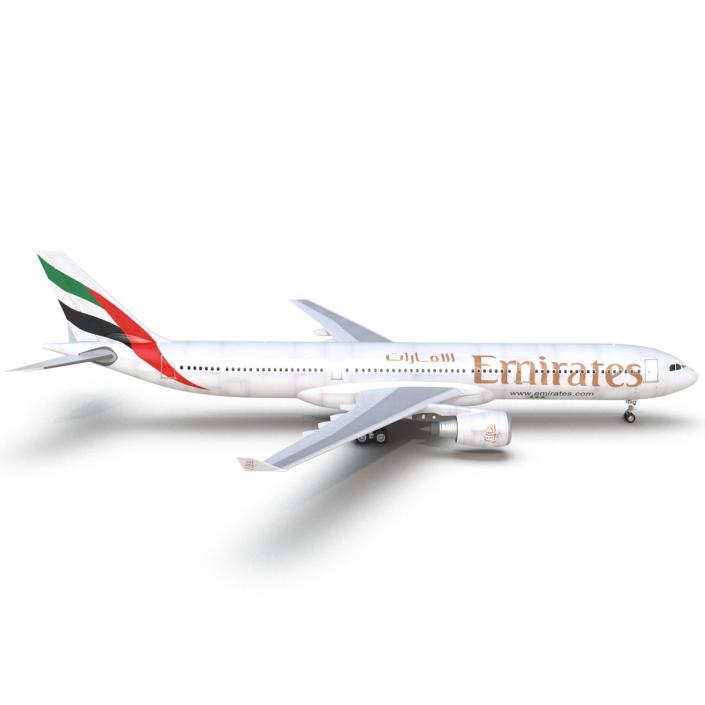 Jet Airliner Airbus A330-300 Emirates 3D