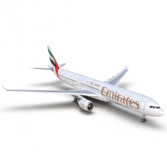 Jet Airliner Airbus A330-300 Emirates 3D