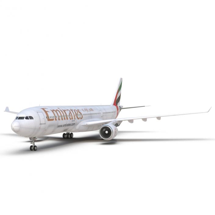 Jet Airliner Airbus A330-300 Emirates 3D