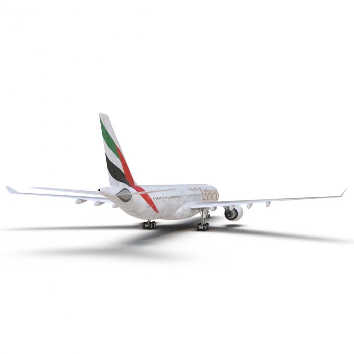 Jet Airliner Airbus A330-300 Emirates 3D