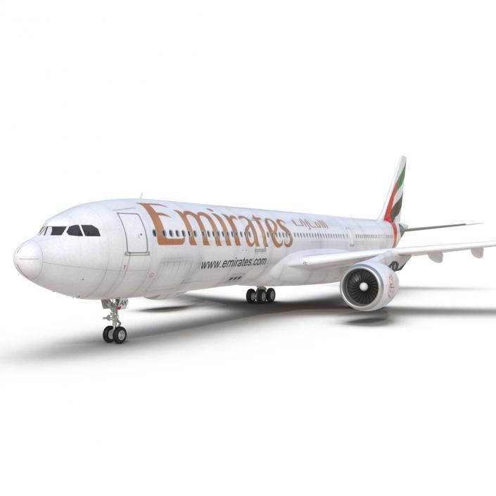 Jet Airliner Airbus A330-300 Emirates 3D