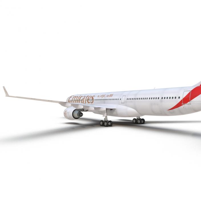 Jet Airliner Airbus A330-300 Emirates 3D