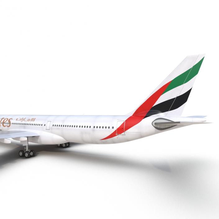 Jet Airliner Airbus A330-300 Emirates 3D