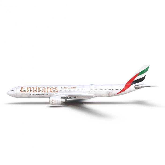 Jet Airliner Airbus A330-300 Emirates Rigged 3D model