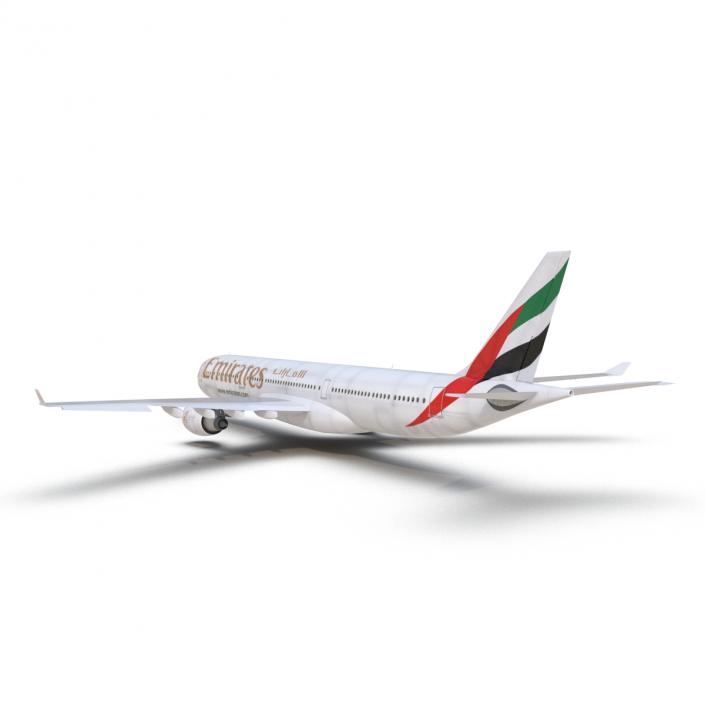 Jet Airliner Airbus A330-300 Emirates Rigged 3D model