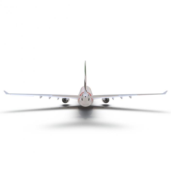 Jet Airliner Airbus A330-300 Emirates Rigged 3D model