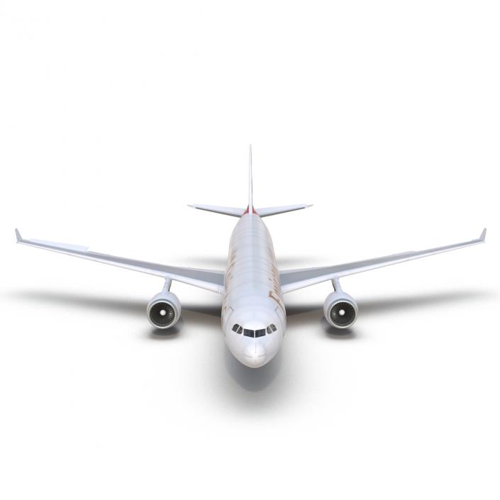 Jet Airliner Airbus A330-300 Emirates Rigged 3D model