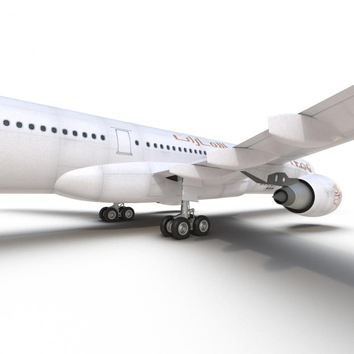 Jet Airliner Airbus A330-300 Emirates Rigged 3D model