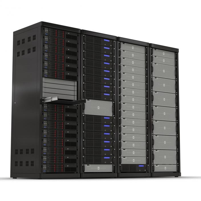 3D Dell Server Racks Set