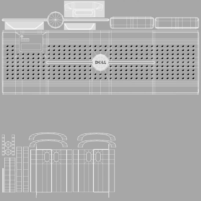 3D Dell Server Racks Set