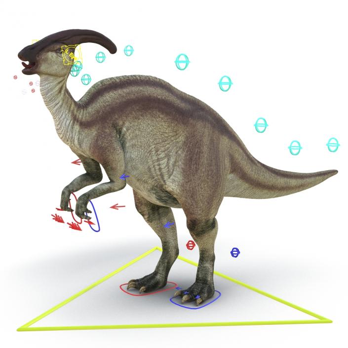 Parasaurolophus Rigged 3D