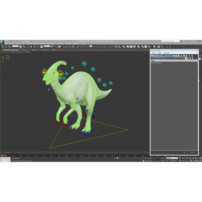 Parasaurolophus Rigged 3D