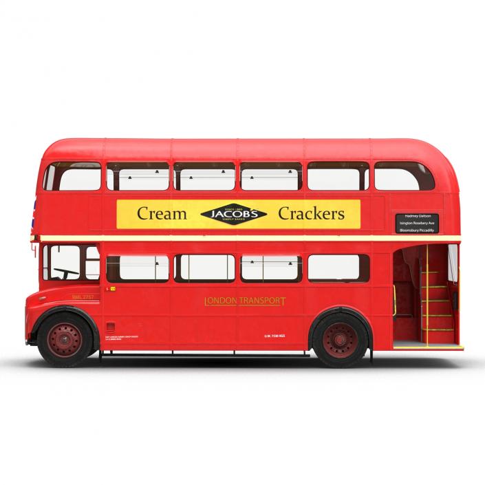 London Bus Routemaster Rigged 3D model