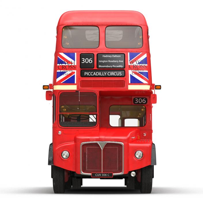 London Bus Routemaster Rigged 3D model