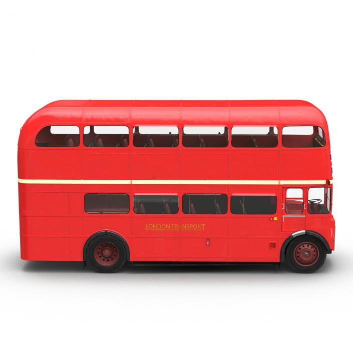 London Bus Routemaster Rigged 3D model