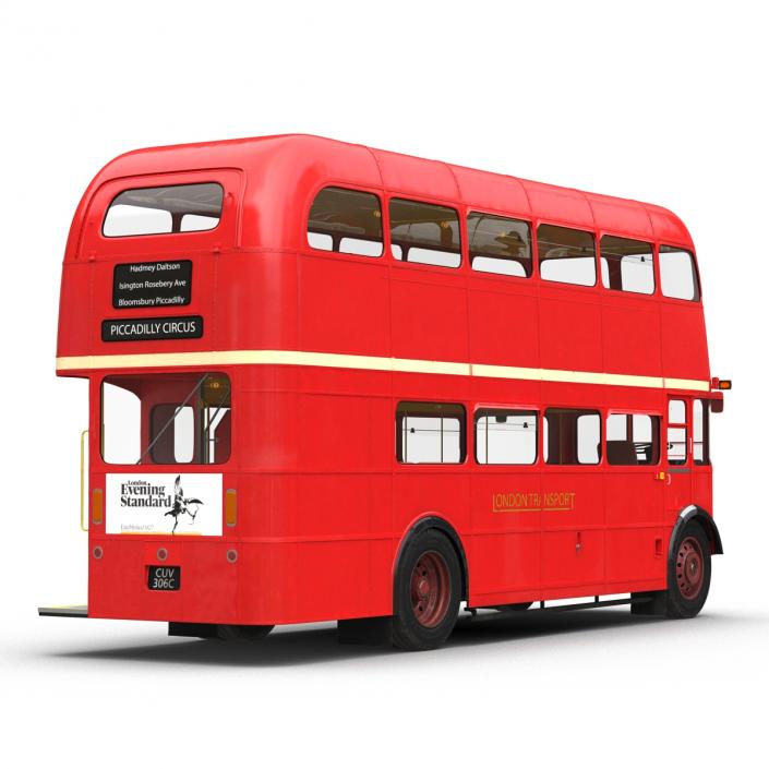 London Bus Routemaster Rigged 3D model