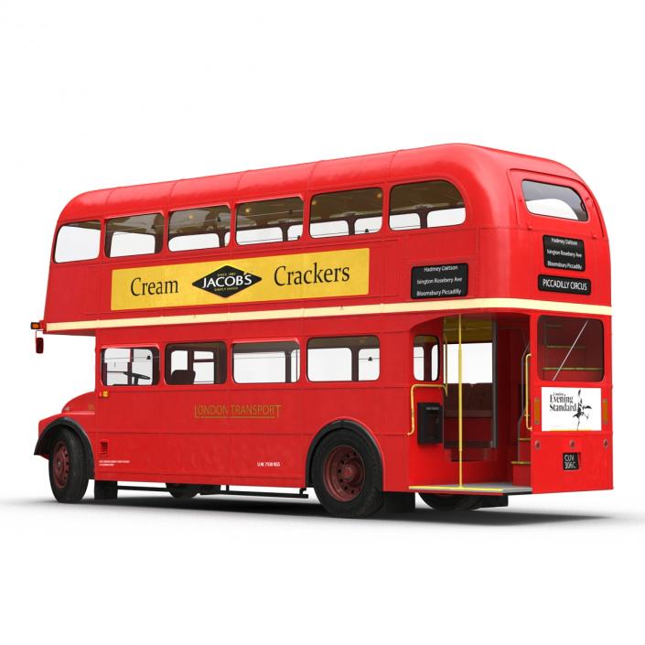 London Bus Routemaster Rigged 3D model