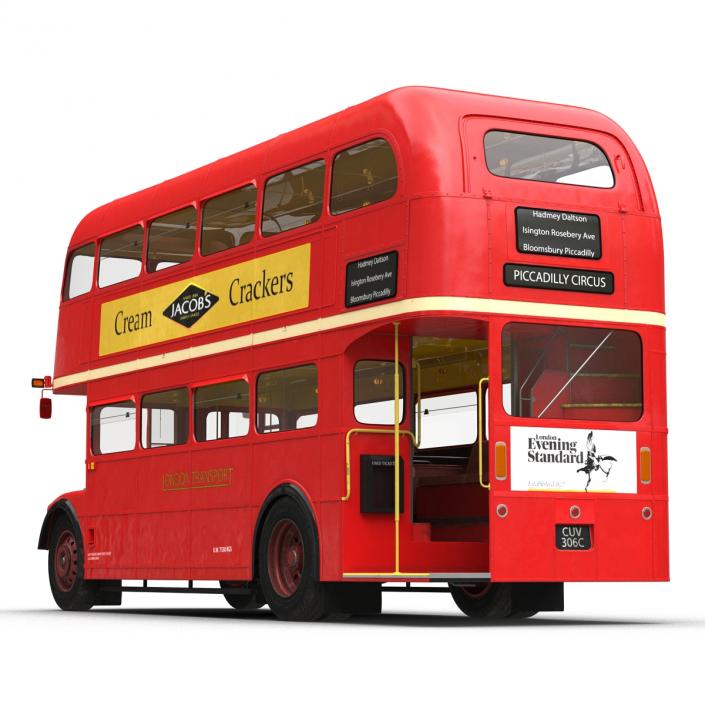 London Bus Routemaster Rigged 3D model