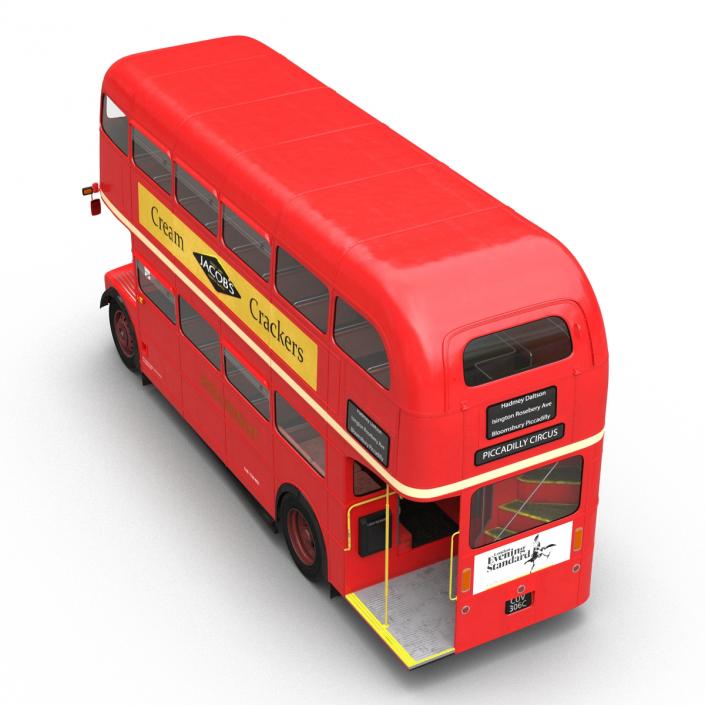 London Bus Routemaster Rigged 3D model