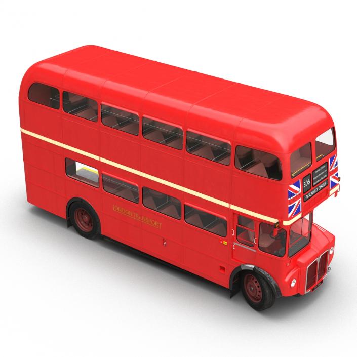 London Bus Routemaster Rigged 3D model