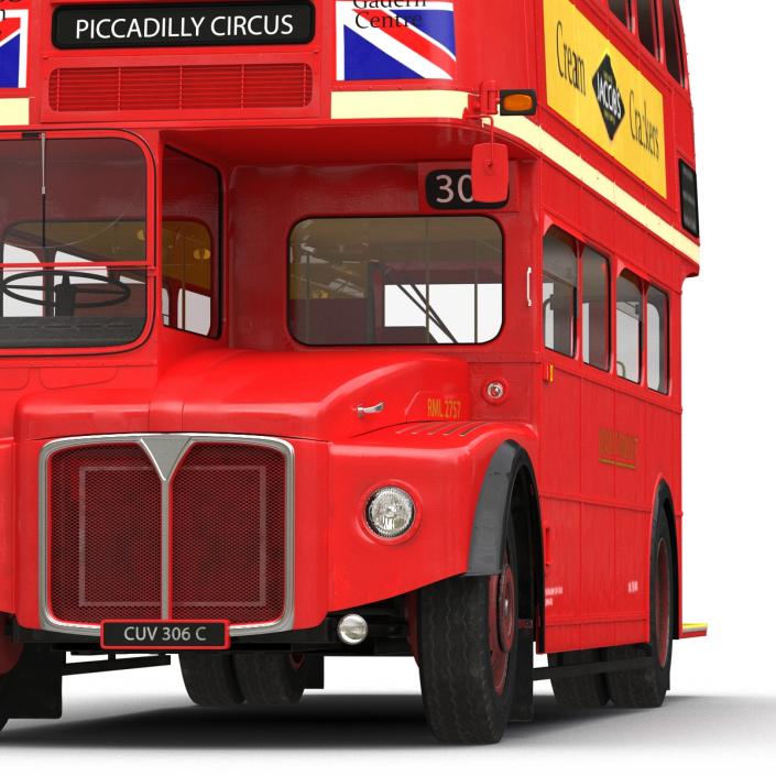 London Bus Routemaster Rigged 3D model