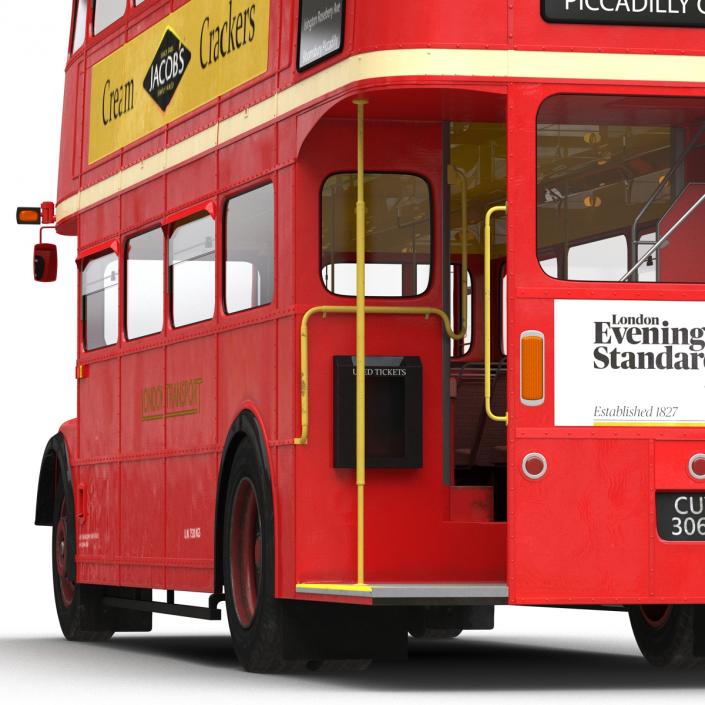 London Bus Routemaster Rigged 3D model