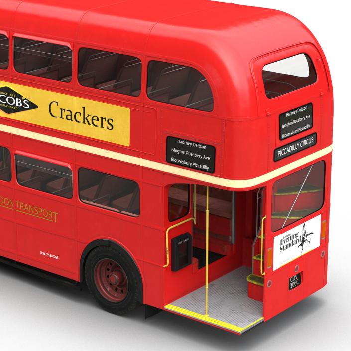 London Bus Routemaster Rigged 3D model