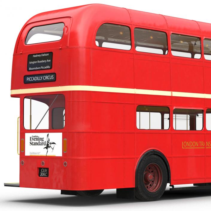 London Bus Routemaster Rigged 3D model