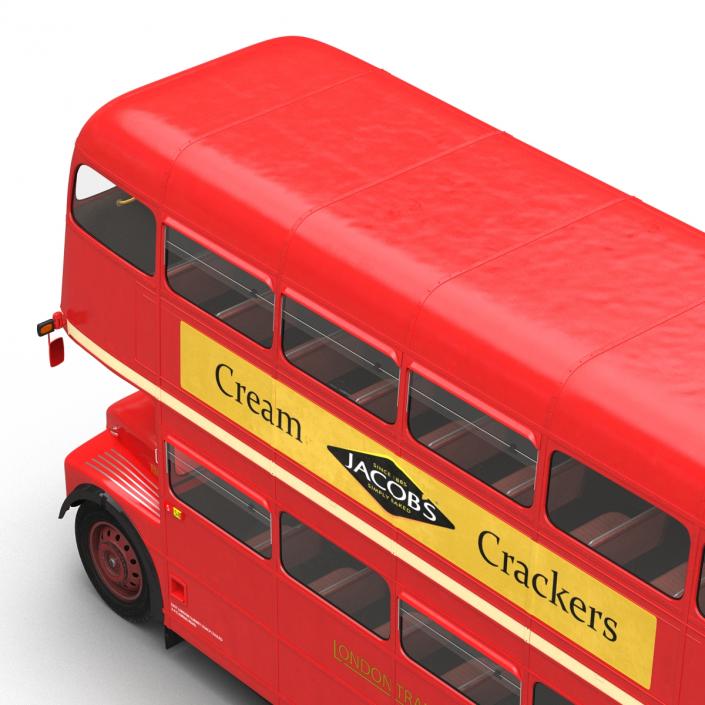 London Bus Routemaster Rigged 3D model