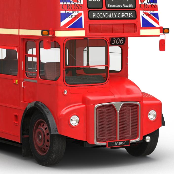 London Bus Routemaster Rigged 3D model